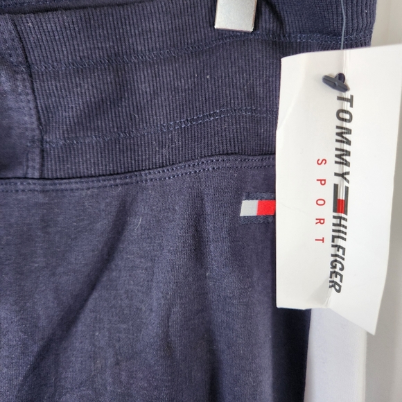 Tommy Hilfiger Navy Cotton blend joggers NWT sz S red and white stripe - Picture 6 of 10